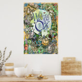 CLASSIC WIZARD OF OZ POSTER - alle boektekens! (Keuken)