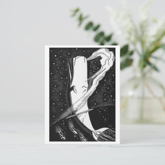 Classic Woodcut Briefkaart (Staand voorkant)