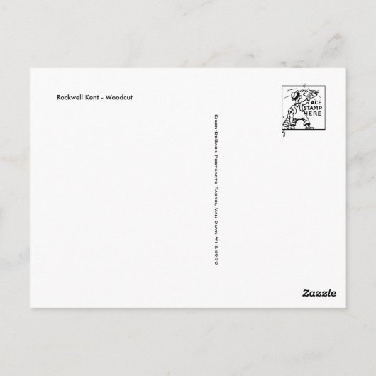 Classic Woodcut Briefkaart (Achterkant)