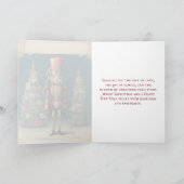 Classic Wooden Notenkraker Custom Christmas Feestdagen Kaart (Binnen)