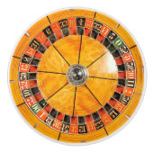 Classic Wooden Roulette Wheel Ceramic Knob. Keramische Knop (Voorkant)