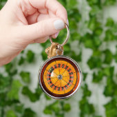 Classic Wooden Roulette Wheel Sleutelhanger (Hand)