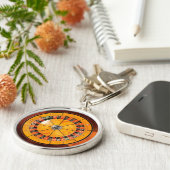 Classic Wooden Roulette Wheel Sleutelhanger (Zijkant)