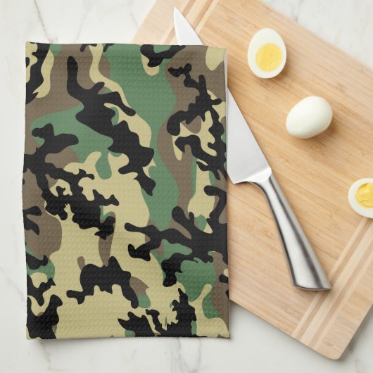 Classic Woodland Camo Kitchen Towels Theedoek (Quarter Fold)