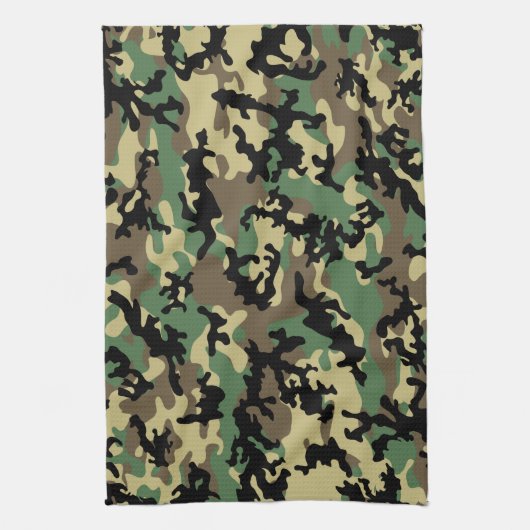 Classic Woodland Camo Kitchen Towels Theedoek (Verticaal)