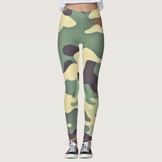 Classic Woodland Camouflage Leggings (Voorkant)