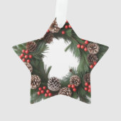 Classic Woodland Krans Acryl Star Ornament (achterkant)