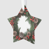 Classic Woodland Krans Acryl Star Ornament (voorkant)