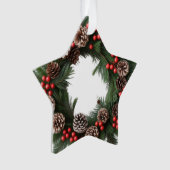 Classic Woodland Krans Acryl Star Ornament (voorkant)