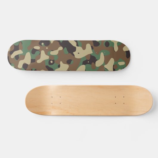 Classic Woodland Pattern Camo Persoonlijk Skateboard (Horizontaal)