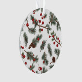 Classic Woodland Wreath Acrylic Ornament – Rustic  (voorkant)
