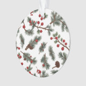 Classic Woodland Wreath Acrylic Ornament – Rustic  (voorkant)