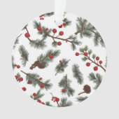 Classic Woodland Wreath Acrylic Ornament – Rustic  (voorkant)