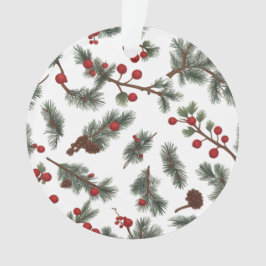 Classic Woodland Wreath Acrylic Ornament – Rustic