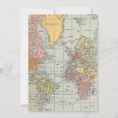 Classic World Travel Baby Shower Invitation Kaart (Achterkant)