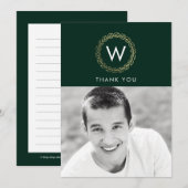 Classic Wreatable EDITABLE KLOR-foto Bedankkaart (Voorkant / Achterkant)