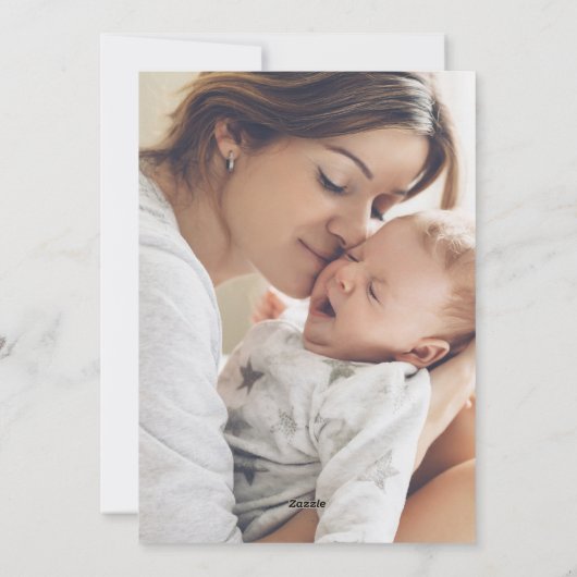 Classic Wreath | Eenvoudige twee foto's voor pretk Feestdagenkaart (Achterkant)