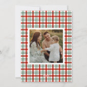 Classic Wreath Monogram Christmas Family Name Feestdagenkaart (Achterkant)