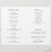 Classic Wreath Wedding Paper Program Booklet Flyer (Achterkant)