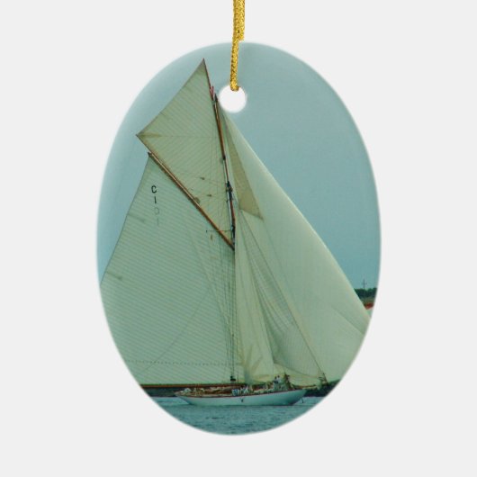 Classic Yacht Mariquita Keramisch Ornament (Voorkant)