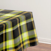 Classic Yellow Black Plaid Pattern Retro Tartan Tafelkleed (Voorbeeld)