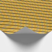 Classic Yellow Black School Striptern Cadeaupapier (Hoek)