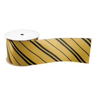 Classic Yellow Black School Striptern Satijnen Lint