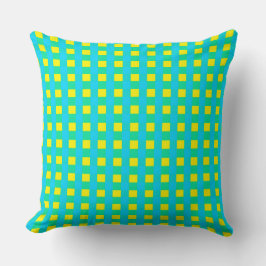 Classic Yellow Blue Gingham Pattern Sierkussen