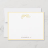 Classic Yellow Bow Nursery Note Card – Personalize Notitiekaartje (Voorkant)