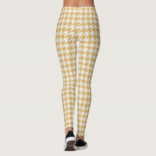 Classic Yellow Houndstooth Pattern-Leggings Leggings (Achterkant)