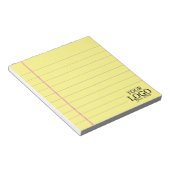 Classic Yellow Legal 5.5 x 6 met Logo Notitieblok (Schuin)