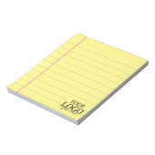 Classic Yellow Legal 5.5 x 6 met Logo Notitieblok (Linkerzijde)