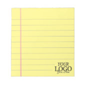 Classic Yellow Legal 5.5 x 6 met Logo Notitieblok (Voorkant)