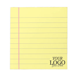 Classic Yellow Legal 5.5 x 6 met Logo Notitieblok