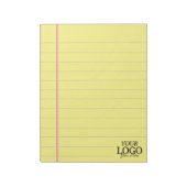 Classic Yellow Legal 8.5 x 11 met Logo Notitieblok (Linkerzijde)