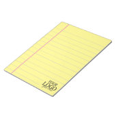 Classic Yellow Legal 8.5 x 11 met Logo Notitieblok (Schuin)