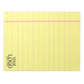 Classic Yellow Legal 8.5 x 11 met Logo Notitieblok (Voorkant)