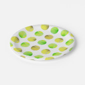 Classic Yellow Tennis Ball Pattern Player White Papieren Bordje (Gekanteld)