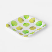 Classic Yellow Tennis Ball Pattern Player White Papieren Bordje (Gebogen)