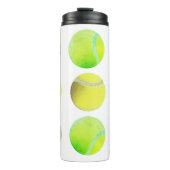 Classic Yellow Tennis Ball Pattern Player White Thermosbeker (Voorkant)