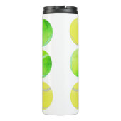 Classic Yellow Tennis Ball Pattern Player White Thermosbeker (Achterkant)