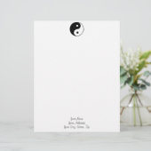 Classic Yin Yang Briefhoofd Sjabloon (Staand voorkant)