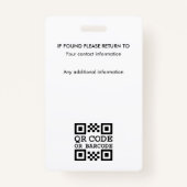 Classic Zakelijke Foto ID Blauw Goud Badge (Achterkant)