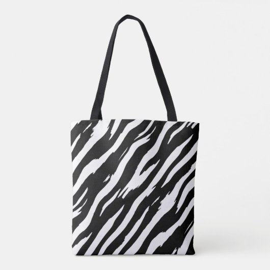 Classic Zebra Print Stripe Mode Pattern Tote Bag (Achterkant)
