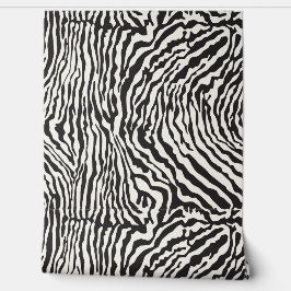 Classic Zebra Stripe Zwart-wit Behang