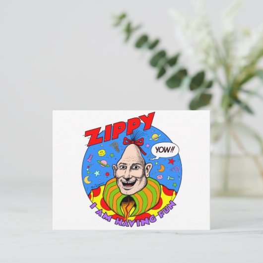 Classic Zippy briefkaart (Staand voorkant)