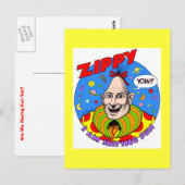 Classic Zippy Yellow Briefkaart (Voorkant / Achterkant)