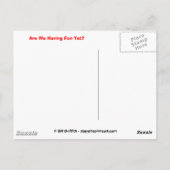 Classic Zippy Yellow Briefkaart (Achterkant)