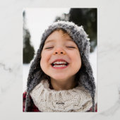 Classic zwart botanische twee foto kerst Kaart (Achterkant)