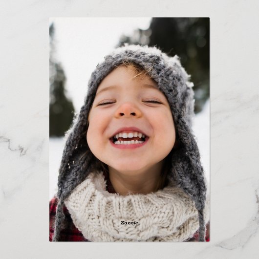 Classic zwart botanische twee foto kerst Kaart (Achterkant)